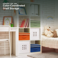 Boîtes de rangement pliables modernes avec couvercles en tissu non tissé, conteneurs pour vêtements et jouets, moulées par injection