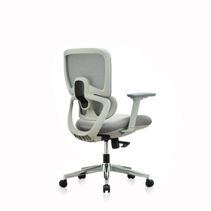 Silla de Oficina de Malla con Marco Gris, Altura Ajustable, al Mejor Precio, Silla de Personal Negra con Diseño Moderno y Función de Inclinación - Product Image 3
