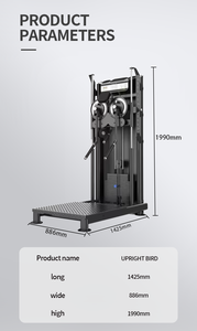 Macchina Commerciale Multifunzione a Pila Singola, Trainer da Palestra a Doppia Puleggia con Stack da 96 kg, Maniglie in PVC, Attrezzatura per il Fitness e la Forza - Product Image 3