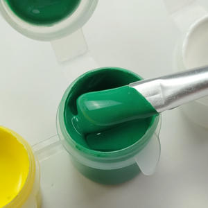 KHY 12 pots de peinture acrylique <span class=keywords><strong>fluorescente</strong></span> 5 ml, peinture qui brille dans le noir pour les enfants, peintures artistiques, matériau nylon - Product Image 2