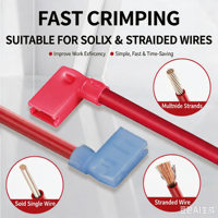 Connecteurs rapides CNXI FLDNY1.25-250, sertissage de fils, isolation en nylon, borne électrique en forme de drapeau, matériau en cuivre et en laiton, borne femelle