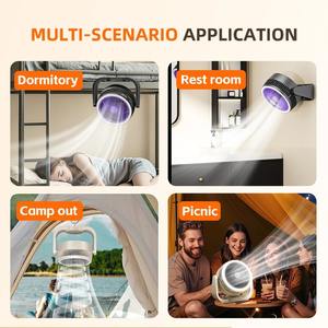 Ventilador de Circulación de Aire Ultra Silencioso y Elegante, Ventilador de Pared Recargable de 2000 mAh con Luz, Ventilador de Refrigeración para Hogar, Oficina y Cocina - Product Image 4