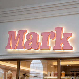 Letrero de Pared con Logotipo Iluminado LED Acrílico Personalizado SONGWEN con Luz Blanca Cálida Suave de 2700K, Fácil Instalación - Product Image 1