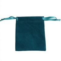 Sacs cadeaux en velours vert forêt recyclables avec cordon de serrage, impression brodée, pochettes élégantes pour bijoux pour mariages et Noël