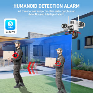 กล้องวงจรปิดไร้สาย 360 3 เลนส์ 3 จอภาพ 4G Wifi กล้องภายนอกอาคาร ความคมชัดสูง หมุนได้ ควบคุมผ่านแอป Smart Home รองรับวิดีโอสีเต็มรูปแบบ กันน้ำ ตรวจจับความเคลื่อนไหว กล้อง IP V380 - Product Image 6