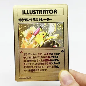 pokemon pedang perisai vmax kartu Suppliers-Kartu Permainan Edisi Pertama Kartu Dagang Pikachu Illuator Vmax