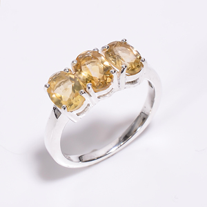 Bague en argent sterling 925 multi-pierres précieuses de coupe ovale naturelle de conception unique faite à la main bijoux fins personnalisés de fabricant qualifié - Product Image 4