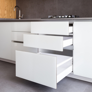 Meaton Bán Buôn Đồ Nội Thất Phụ Kiện Tủ Bếp Mềm Đóng Hộp Mỏng Với Điều Chỉnh Nghiêng Metabox Drawer <span class=keywords><strong>Rail</strong></span> - Product Image 1