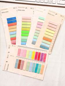 Notes autocollantes Morandi de couleurs variées, design translucide personnalisable, fournitures de bureau pour enregistrer des mémos et marquer des points clés - Product Image 6