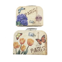 Boîte de rangement vide décorative style vintage personnalisé, 20 pièces, boîte d'emballage cadeau en papier, boîtes de valise en carton
