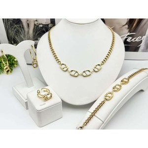 Nhà Máy Bán Buôn Sang Trọng Thép Không Gỉ Phụ Nữ Của Phụ Kiện Set Vòng Cổ Bông Tai Vòng Đeo Tay Nhẫn-Đồ Trang Sức Thời Trang Dành Cho Phụ Nữ - Product Image 3