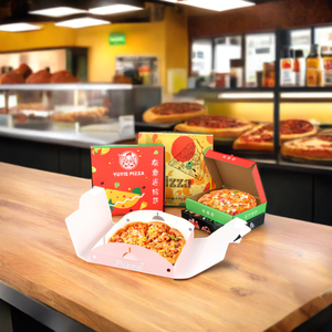 パーソナライズされた小さなバイオ分解可能なピザボックス6 <span class=keywords><strong>8</strong></span> 9 10 12 16 18インチ食品工業用小さなピザボックスブランド - Product Image 5