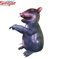 Ballons géants gonflables en forme de rats de protestation - Tissu Oxford commercial, tailles personnalisables (3m/4m/5m), ventilateur intégré, gonflage LED