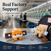 En gros, Connecteur détachable en peluche de dessin animé pour sangle de sac, avec anneau en D et support de breloque, pour sacs à main et accessoires de mode