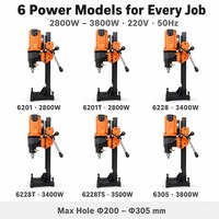 Machine de perçage de trous dans les murs en béton 220V 50Hz, perceuse à noyau humide pour tuyaux de climatisation, machine de perçage à noyau diamanté