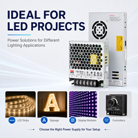 Alimentation électrique Mean Well LRS non étanche 12V 24V 48V, driver LED pour projets d'éclairage en gros, exportation d'usine