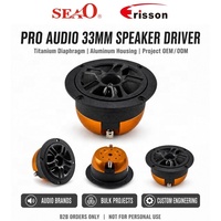 OEM ODM, haut-parleur super tweeter professionnel de 33 mm, boîtier en aluminium, 4 ohms, 44 W/88 W, 12 V, système audio pour voiture, solutions audio personnalisées