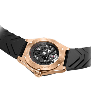 <span class=keywords><strong>AGELOCER</strong></span> Montres automatiques mécaniques à remontage automatique Squelette Marque Réserve de marche 80 heures Montres en caoutchouc - Product Image 6