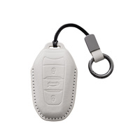 Étui pour clés en cuir de vachette pleine fleur de première qualité, style minimaliste, housse de protection pour Dongfeng Citron C6/C5/C4 L