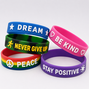 Bracelets promotionnels en silicone gaufré avec logo personnalisé pour événements, festivals, admission, collectes de fonds, campagnes de sensibilisation, cadeaux promotionnels - Product Image 6