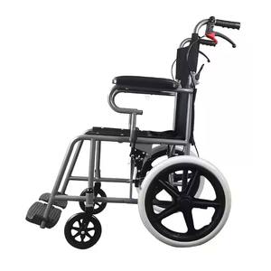 Silla de ruedas manual plegable de gran oferta con función reclinable portátil de respaldo alto para fisioterapia - Product Image 5