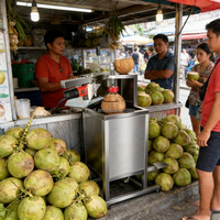 Ouvre-noix de coco électrique commercial entièrement automatique de qualité supérieure pour éplucher la coque