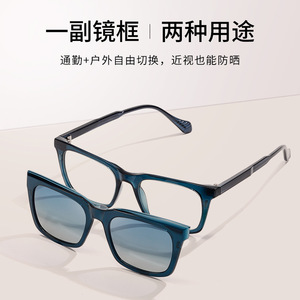 Wanda Magnetic Polarized Sunglasses S34208 TR90 <b>Frame</b> TAC Lens UV400 Men Outdoor Sun Protection - Product Image 2