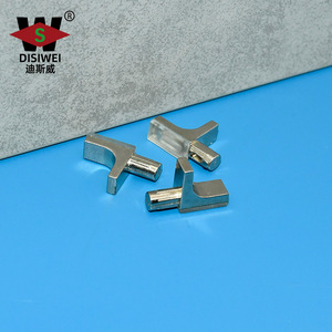 Support d'angle en verre Yuan Siwei nickelé pour meubles, armoires, étagères et cloisons - Product Image 1