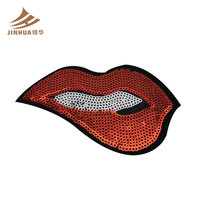 Patch thermocollant personnalisé en forme de cornet de crème glacée à paillettes, applique scintillante pour vêtements, jeans, vestes, sacs - Vente en gros