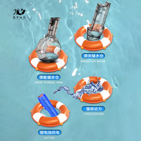 Pistolet à eau électrique Longxi pour enfants et adultes, activités de plein air, pistolet à eau à double chargeur, alimentation par batterie, produits de tir