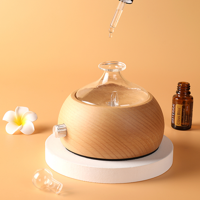 Decorative Tabletop Naturals Wood Ultrasonic Mini Automatic Aroma Fragrance Essential Oil Cold Mist Difuser Diffuser