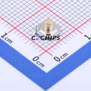 GT-TC084B-H035-L5 Tactile Switch SMD,5.2x5.2mm Switch Single Pole Single Throw Round Button 2.5N Vertical Mount - Product Image 1