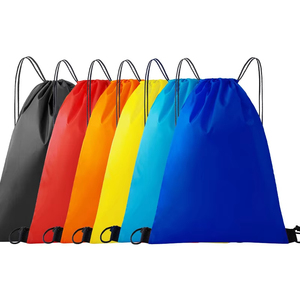 Customize Logo Size Color Wholesale Polyester <b>Drawstring</b> <b>Backpack</b> Foldable Sports <b>Drawstring</b> Bag Travel Shoes Shopping Bags - Product Image 3