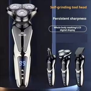 ماكينة حلاقة رجالية <span class=keywords><strong>3</strong></span> في 1 ماكينة حلاقة كهربائية للرجال بشاشة LCD ماكينة حلاقة كهربائية مقاومة للماء لحلاقة الأنف والأذن واللحية - Product Image 3