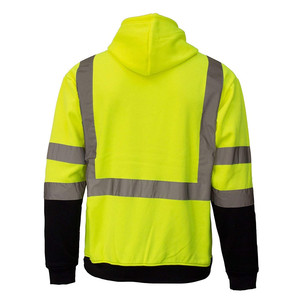 Felpa <span class=keywords><strong>da</strong></span> uomo Hi Vis felpa con cappuccio abbigliamento di sicurezza riflettente ad alta visibilità uniformi <span class=keywords><strong>da</strong></span> <span class=keywords><strong>lavoro</strong></span> - Product Image 3
