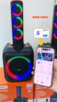 Nouveau microphone sans fil intelligent à commande vocale KMS-X801AI de 8 pouces de KIMISO, 40W haute puissance, haut-parleur Bluetooth avec caisson de basses