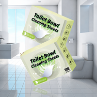 Feuilles nettoyantes parfumées écologiques jetables pour cuvettes de toilettes, avec parfum frais pour l'élimination des odeurs de salle de bain