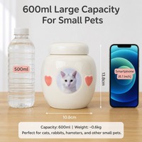 Urna Conmemorativa para Mascotas con Logotipo Personalizado, Forma de Casa, Cerámica, con Marco para Fotos, Portavelas, Recuerdo, Venta Directa de Fábrica, OEM, ODM, al por Mayor