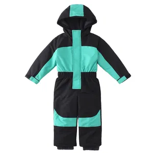 Jungen One Piece Ski Snow Wear Neon farbener wasserdichter Schnee anzug Snowboard Jumps uit für Kinder Isolierter Schnee anzug