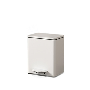 Cubo de basura grande de acero inoxidable, con pedal, apto para el hogar, cocina, oficina, sala de estar, hotel y uso comercial. - Product Image 3