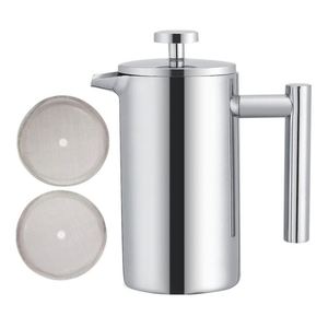แก้วเฟรนช์เพรสแบบพกพา สแตนเลสสองชั้น สำหรับชงกาแฟและชา - Product Image 6