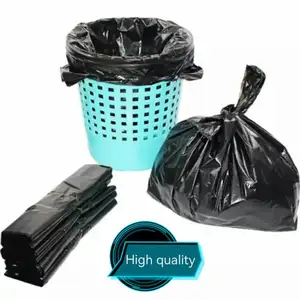 China Factory Rollo de gran tamaño Cordón Hdpe/LDPE/basura de cocina biodegradable Bolsas de basura de plástico desechables