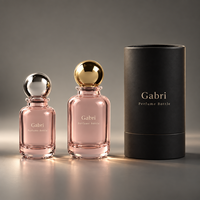 Flacon de parfum de luxe avec étiquette OEM, 30 ml avec boîte, vide, 1,75 fl.oz. Flacon d'Eau de Parfum 50ml, Flacons de Parfum Ronds pour Femmes