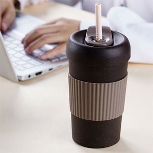 Promotion Coffee Grounds Eco Friendly Custom Logo <b>Reusable</b> Tumbler <b>Cup</b> With Lid - Product Image 6