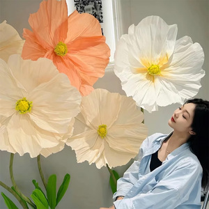 Arreglos Florales Gigantes de Papel para Escaparates y Fiestas, Flor Artificial Gigante de Amapola - Product Image 3