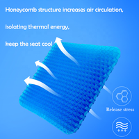 OEM ODM coussin de siège en gel nid d'abeille voiture bureau refroidissement respirant chaise de bureau coussin de siège en TPE