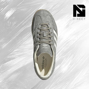 Adidas Gazelle Indoor Silver Pebble off <b>White</b> Canvas Trending Designer <b>Shoes</b> Fashion <b>Men</b> <b>Casual</b> Walking Style Lace-Up Sneaker - Product Image 4