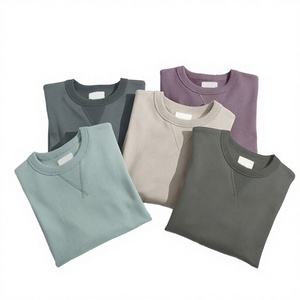 Sweat-shirt à capuche col rond pour homme, de haute qualité, surdimensionné, hiver, lourd, 100% coton, écologique, brodé 3D - Product Image 3