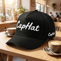 Casquette de baseball bicolore en daim à large bord, avec logo brodé 3D personnalisé OEM, style 5 panneaux A-Frame, haute performance