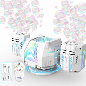 360 °   Machine à bulles automatique pour scène, idéale pour mariages, fêtes, enfants et tout-petits, jouet d'extérieur, souffleur de bulles avec télécommande - Product Image 1